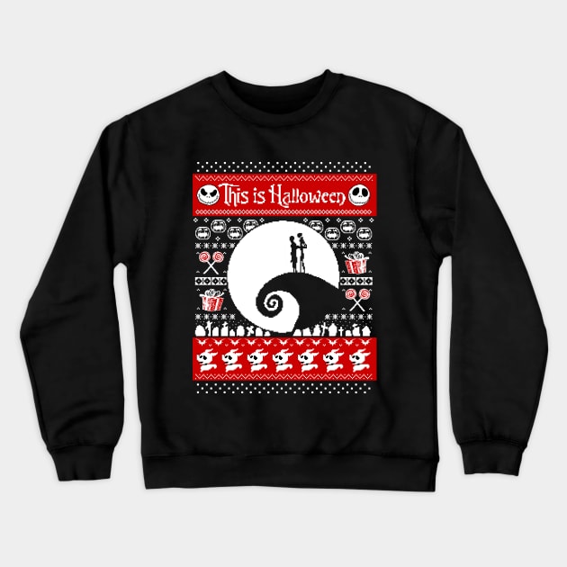 Ugly Sweater Nightmare Before Christmas Crewneck Sweatshirt by LonelyBunny